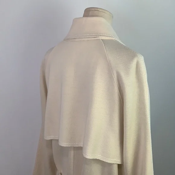 Rodier VTG cream knit long with belt jacket - Picture 9 of 11